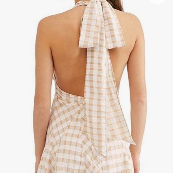 Free People Gingham Halter Dress - Picture 8 of 10